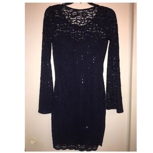 Navy blue sequin dress